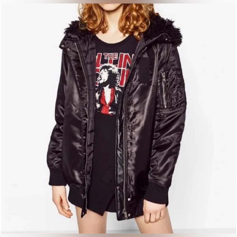 Oversized Zara Hoodie Bomber